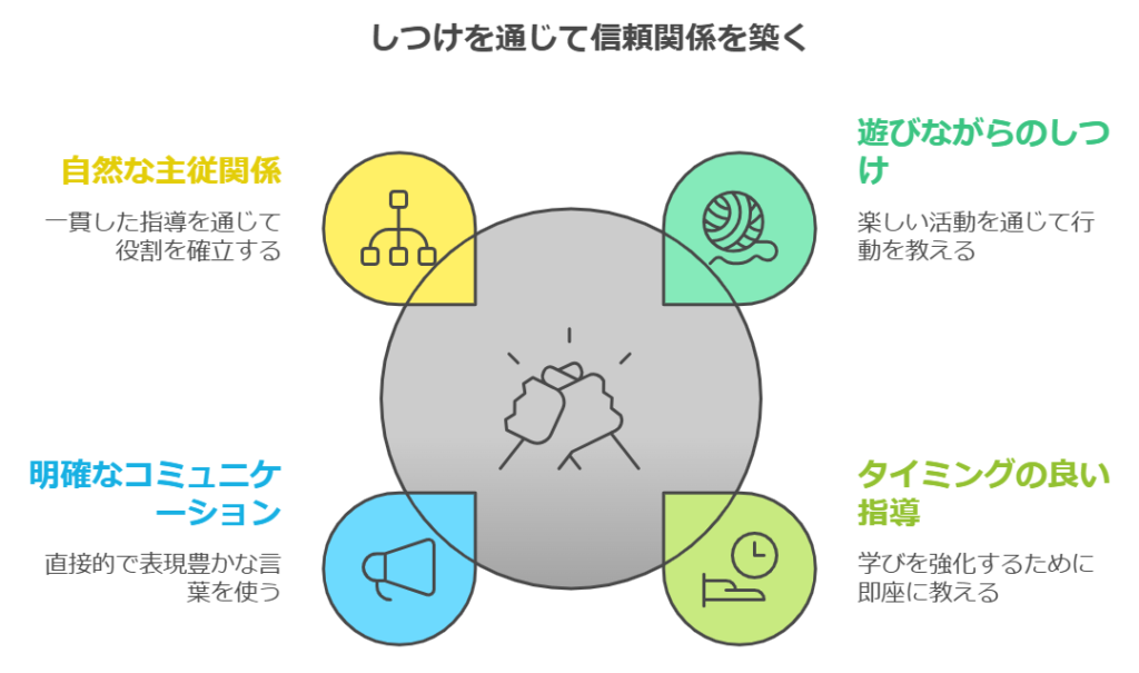 しつけを通して信頼関係を築く図解