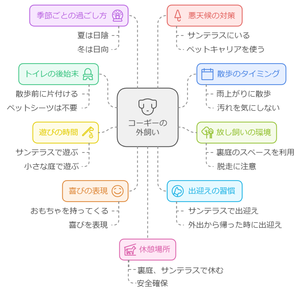 コーギー外飼いのメリット図解